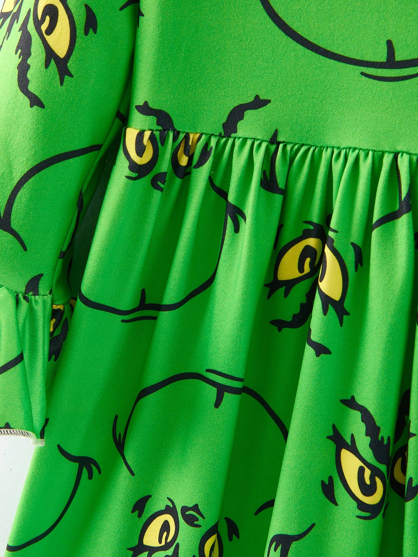 Green Christmas Cartoon Characters Dress