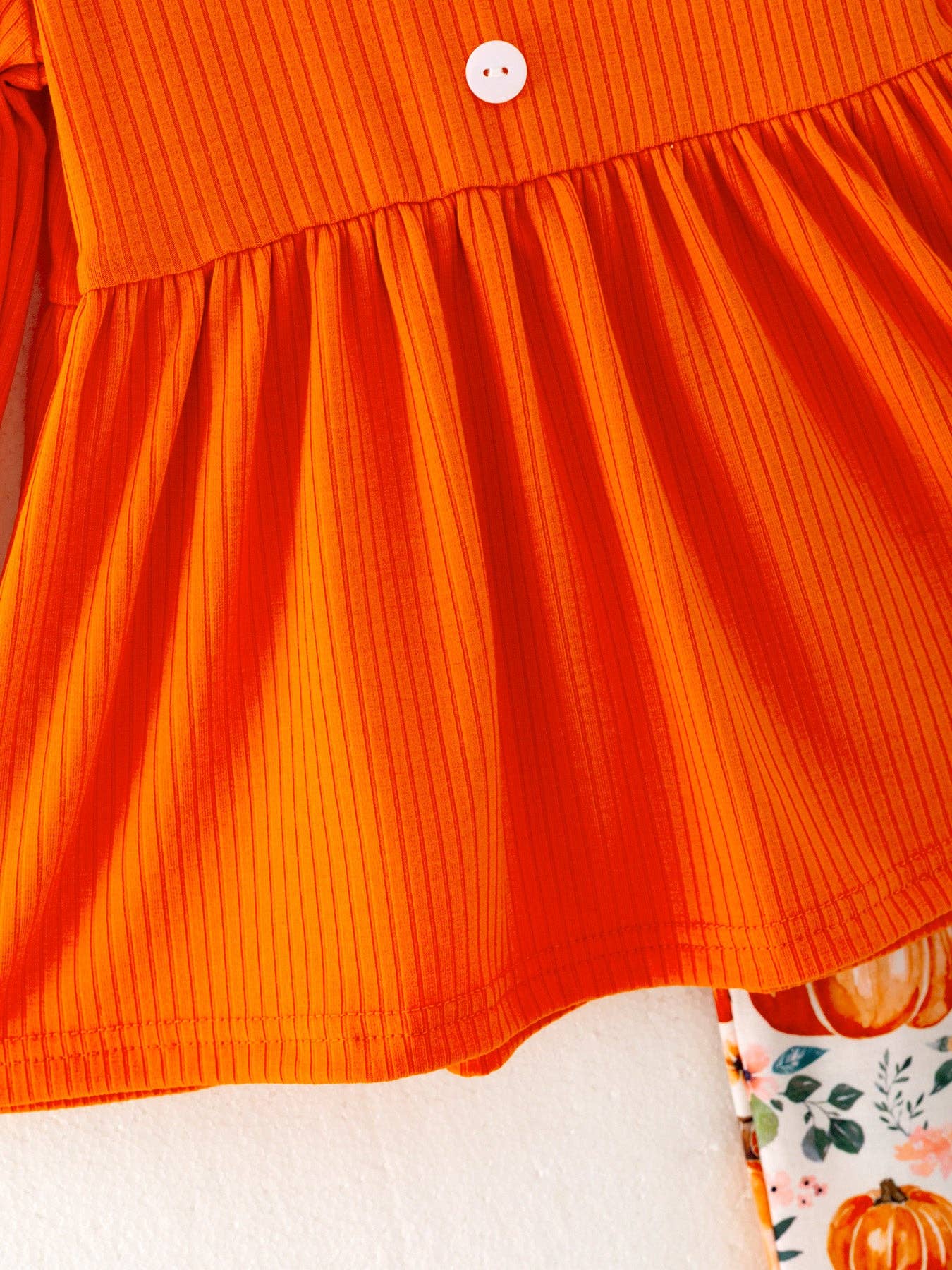 Girls Pumpkin Print Set