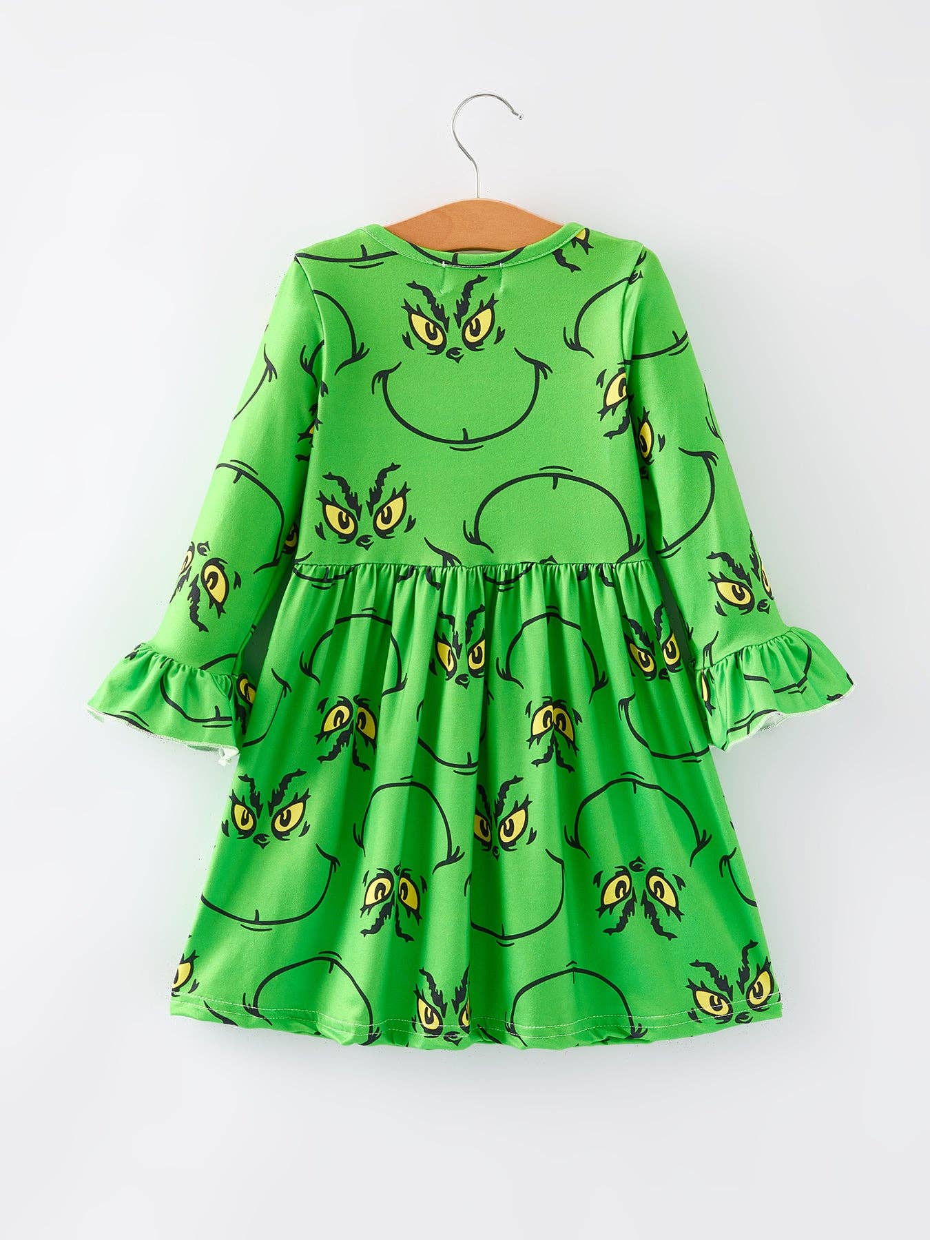 Green Christmas Cartoon Characters Dress