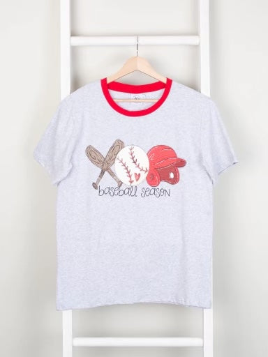 Mom & Me Grey Baseball Shirt (Mom)