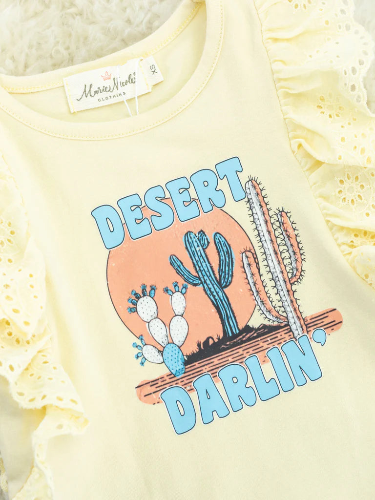 "Desert Darling" Top & Denim Shorts Outfit
