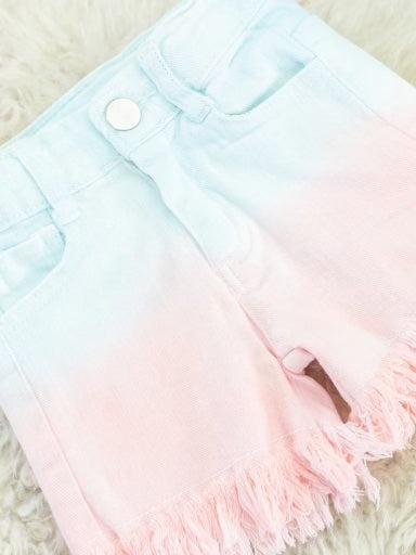 Paradise Ruffle Top & Ombre Shorts Outfit