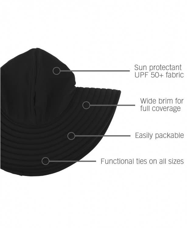 Baby Black Swim Hat