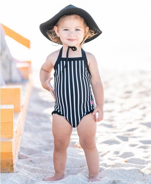 Baby Black Swim Hat