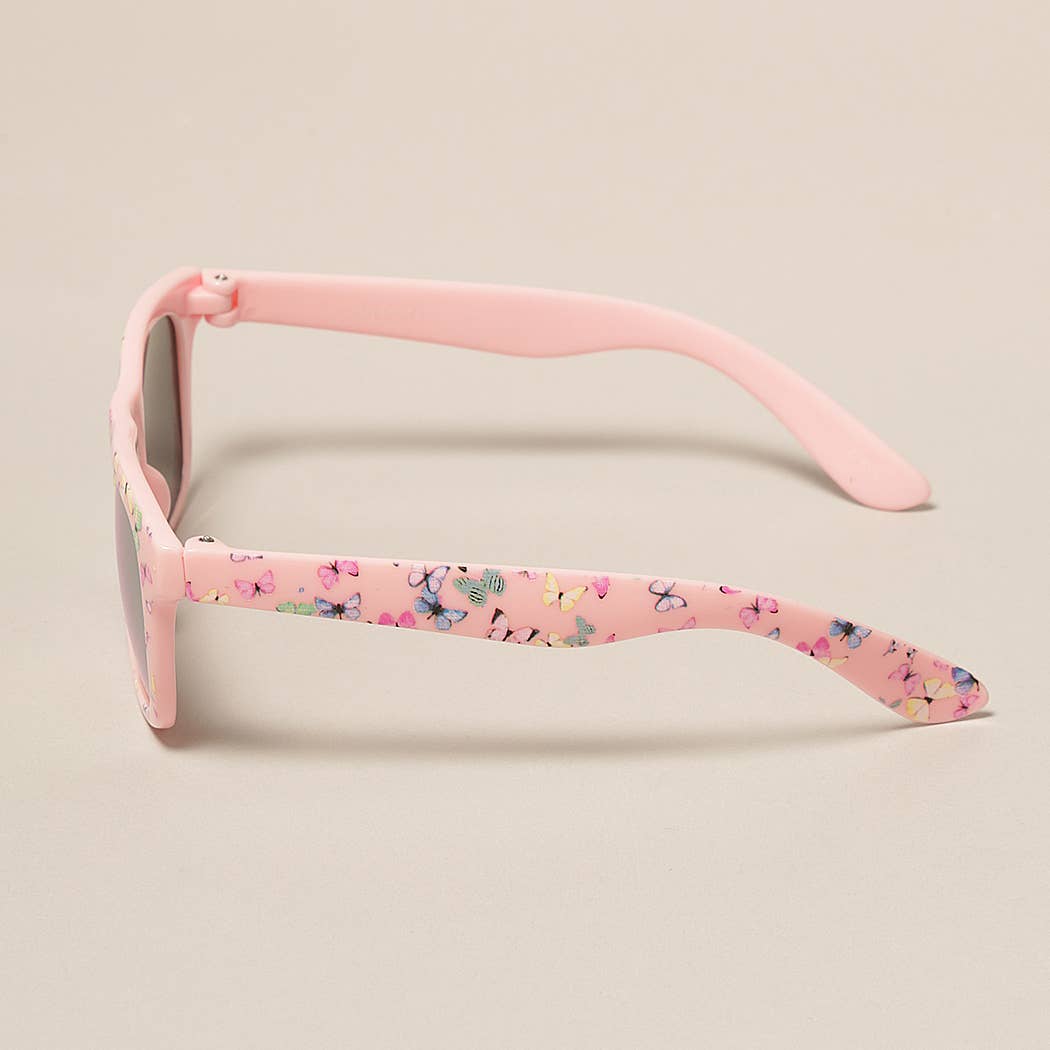 Kids Colorful Butterfly Pattern Sunglasses