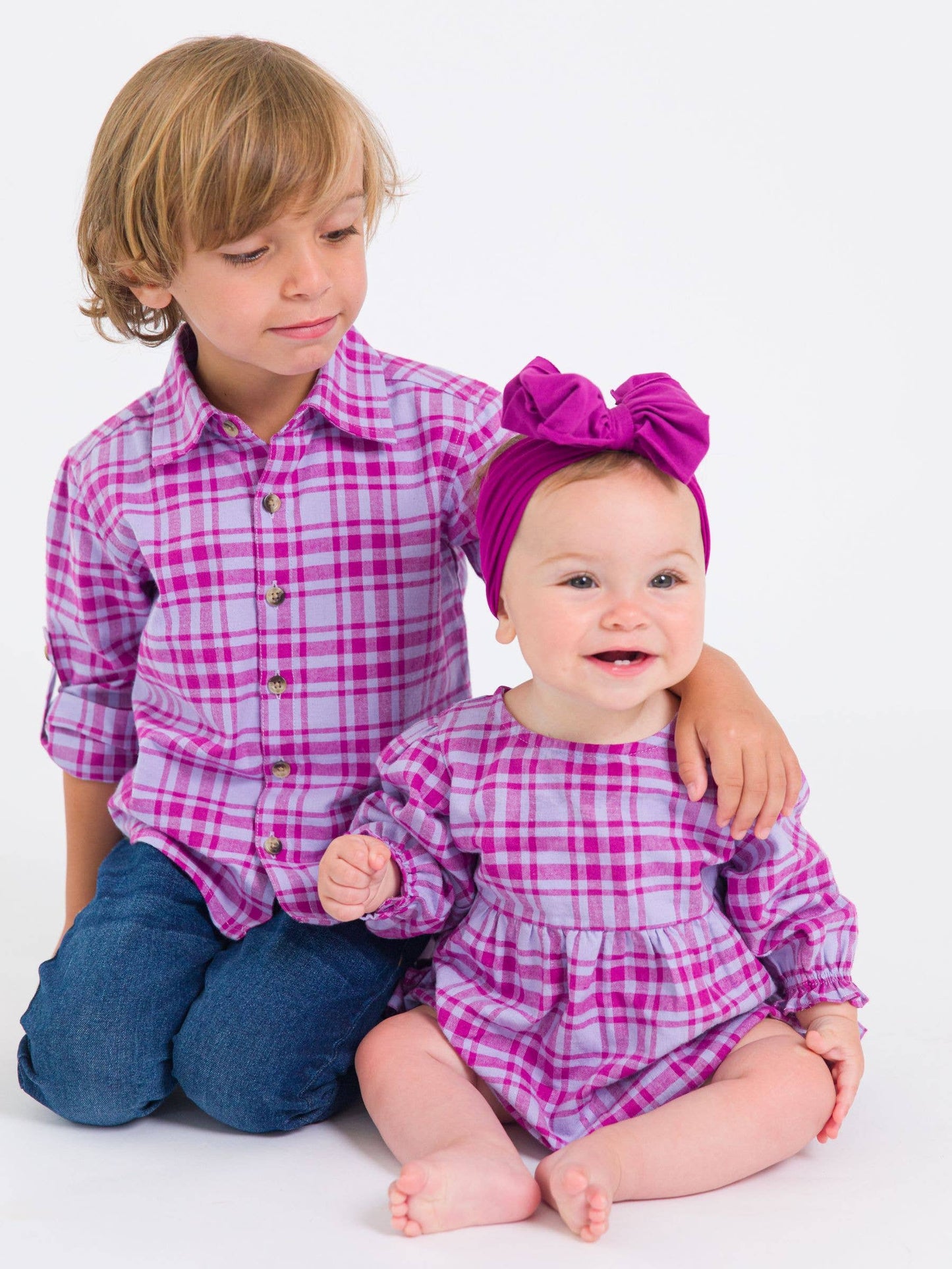 Boys Harper Plaid Long Sleeve Button Down Shirt