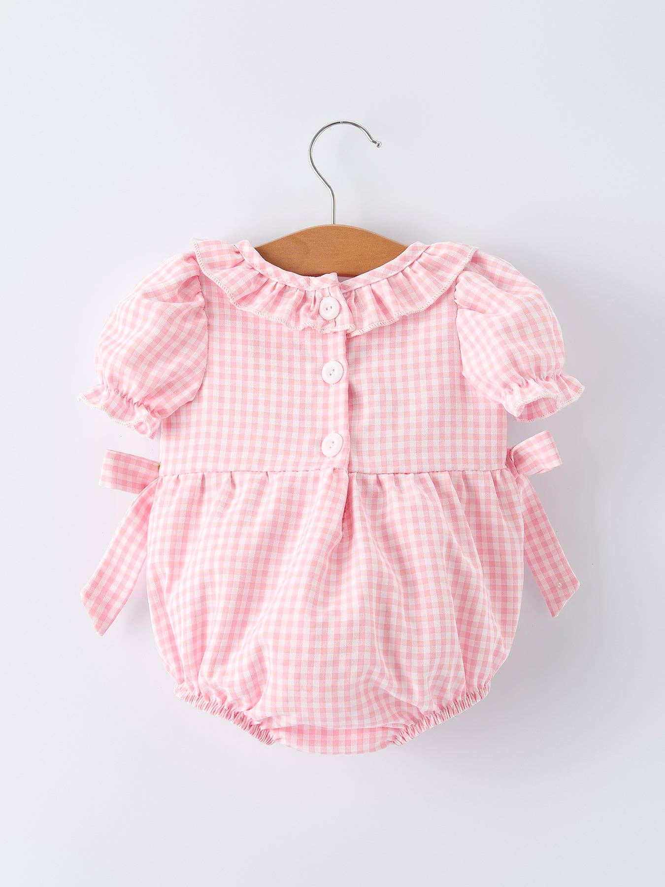 Baby Girls Crocodile Embroidered Smocked Romper