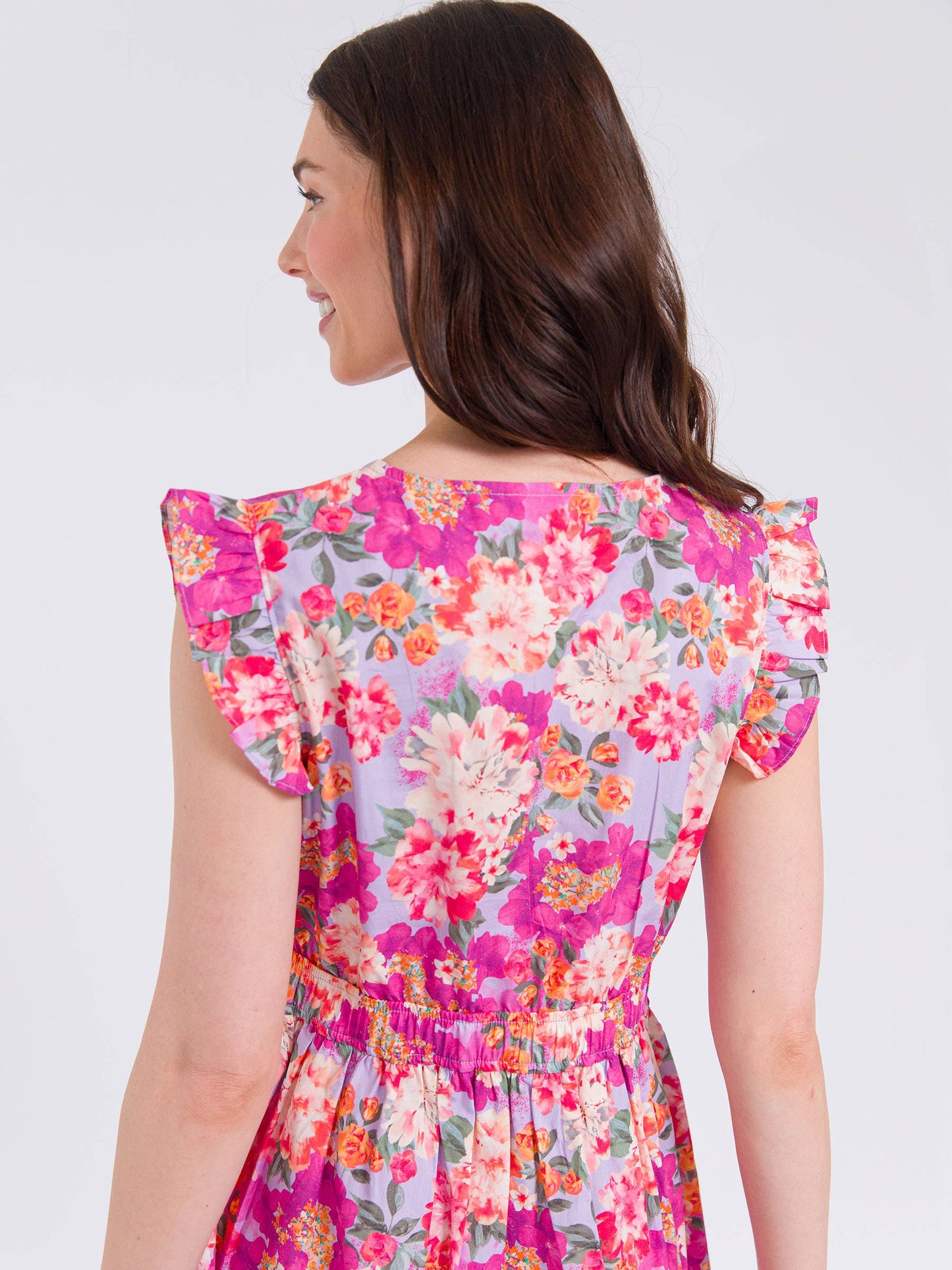 Women's Lavender Valley Tiered Midi Dress