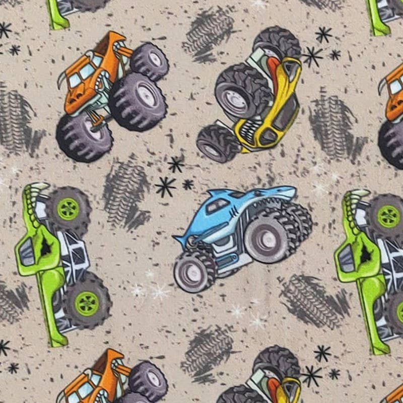 Monster Truck Boy Romper