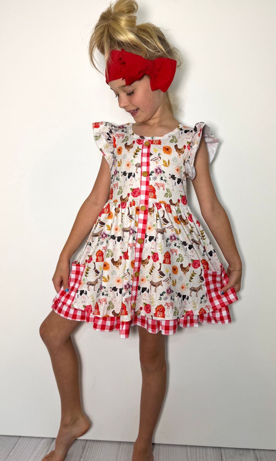 Floral Farm Girls Dress