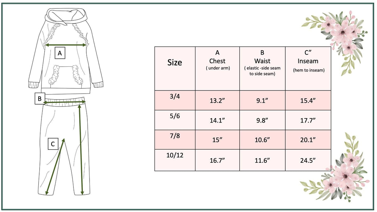 Kids Pink Blush Ruffle Hoodie Set