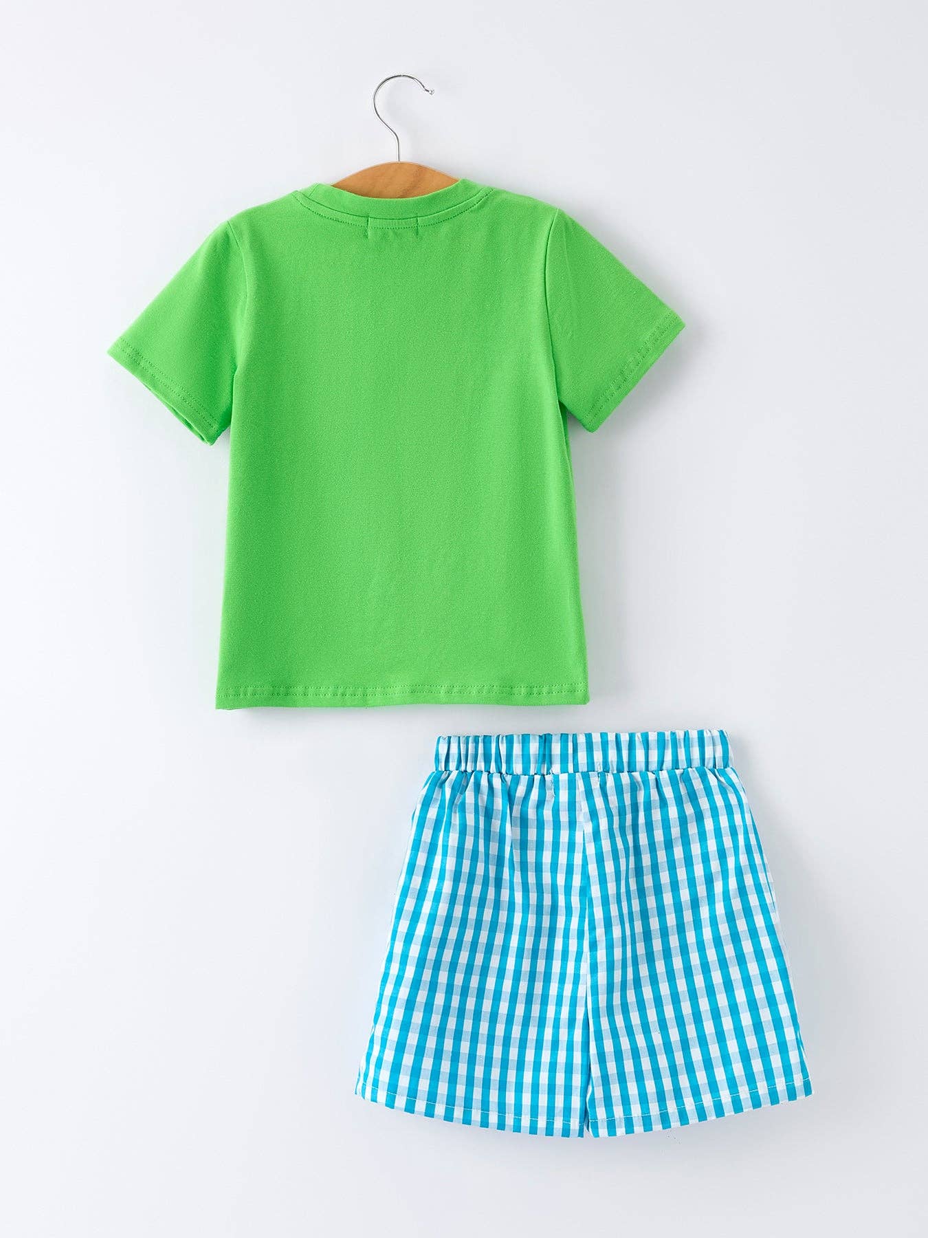Tropical Embroidered Boys Short Sleeve Top Shorts Set