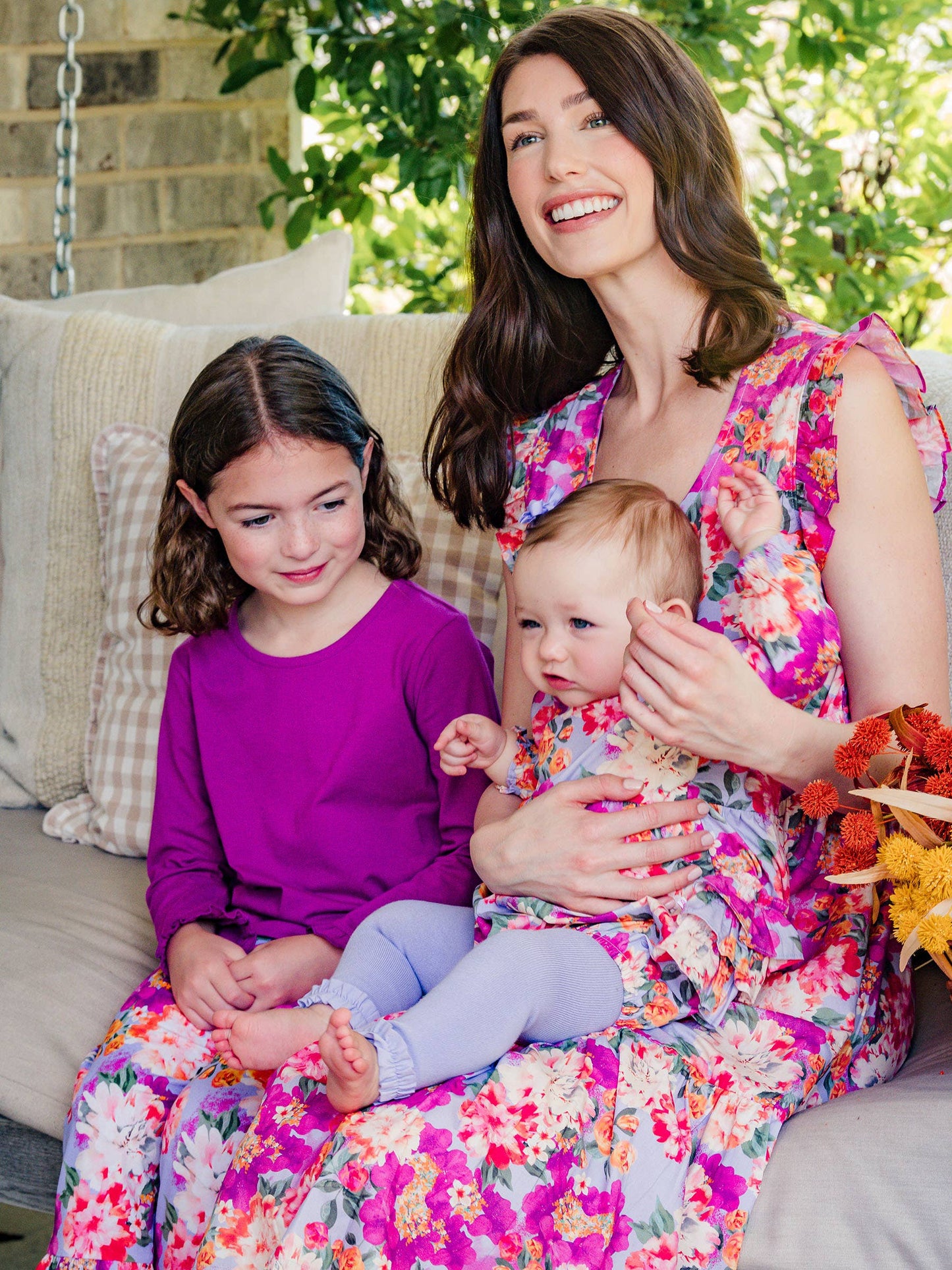 Women's Lavender Valley Tiered Midi Dress