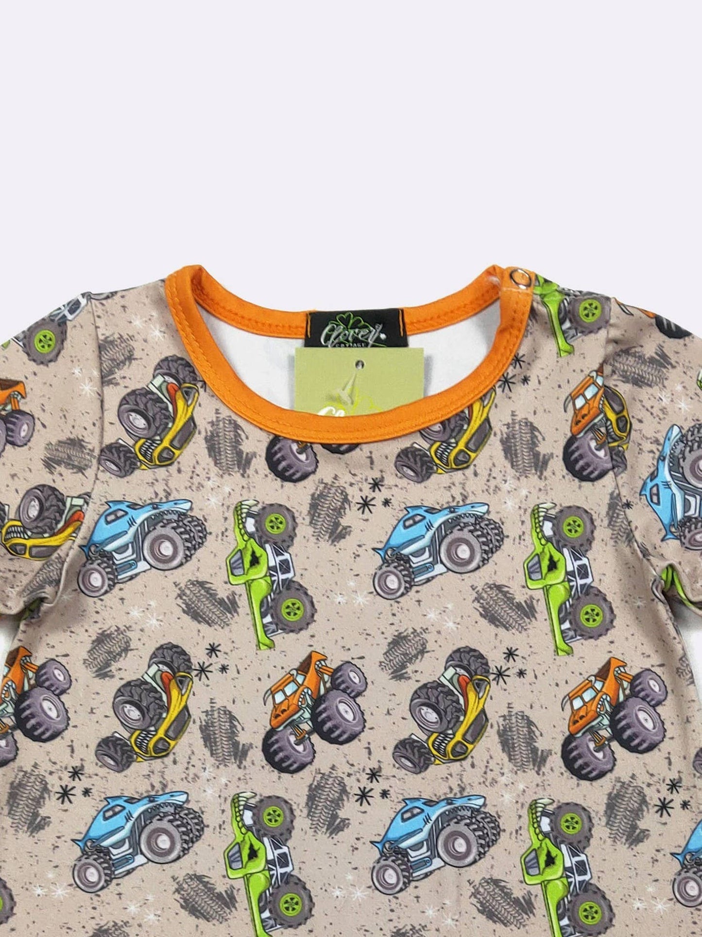 Monster Truck Boy Romper