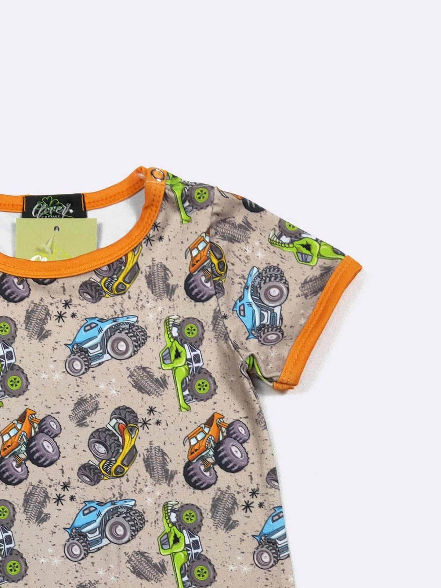 Monster Truck Boy Romper
