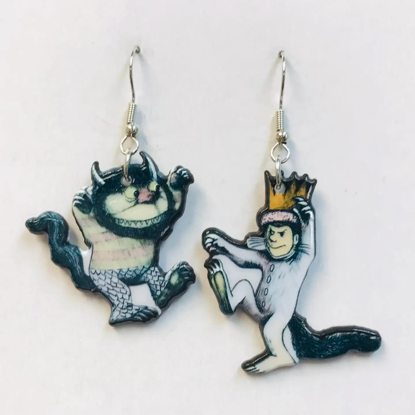 Acrylic Monster and Prince Earrings