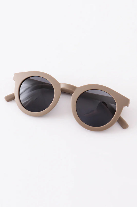 Adult Retro Round Sunglasses UV400 - Coffee