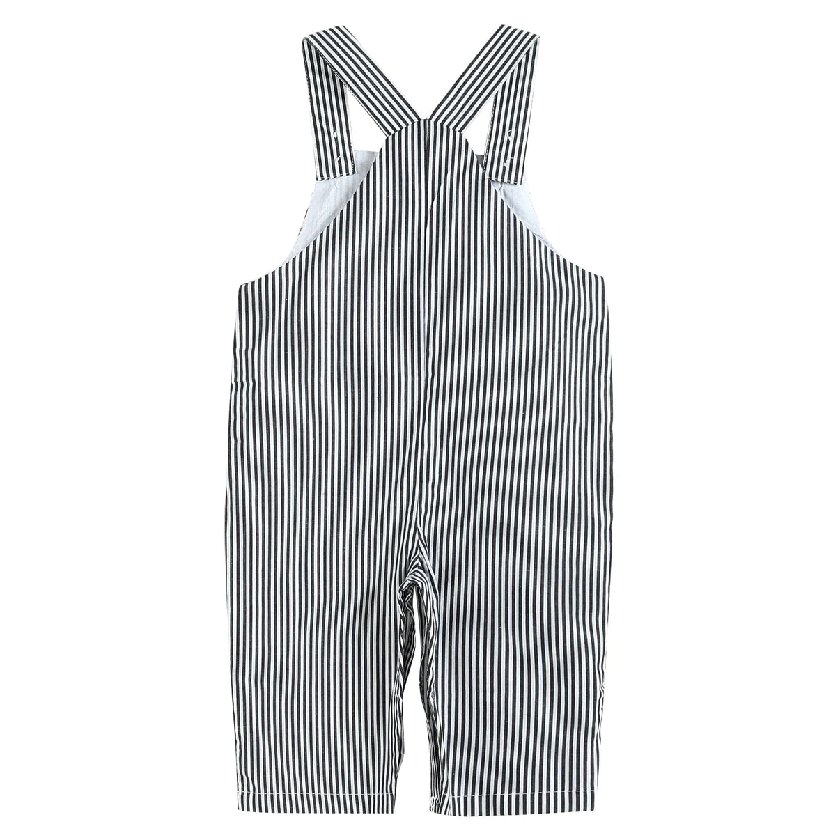 Black Stripe Pumpkin "Boo" Overalls