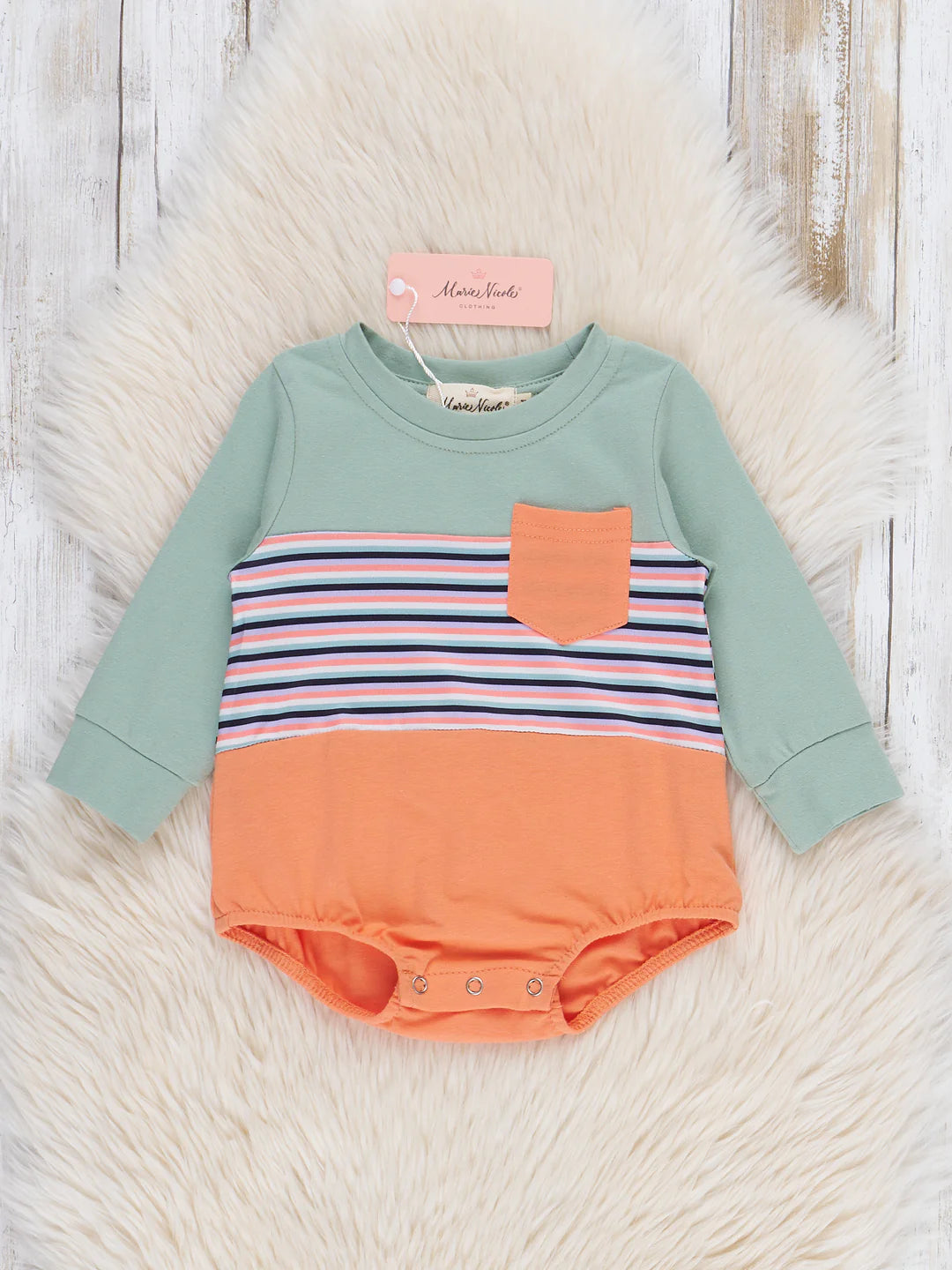 Campfire Stripes Colorblock Romper