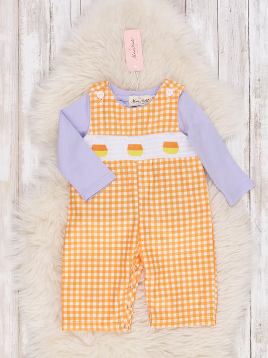 Candy Corn Kids Smocked Johnny