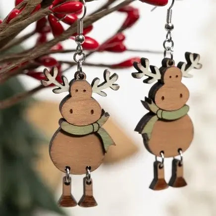 Christmas Moose Earrings