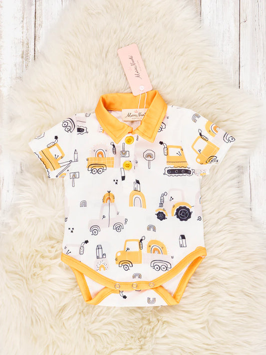 Construction Zone Polo Romper