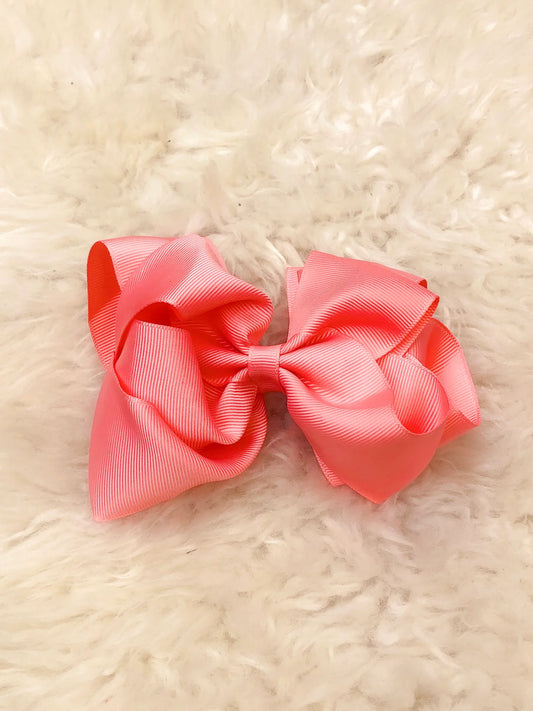 5 Inch Double Layer Bow - #33: Coral