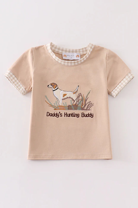 Daddy's Hunting Buddy Embroidery Top
