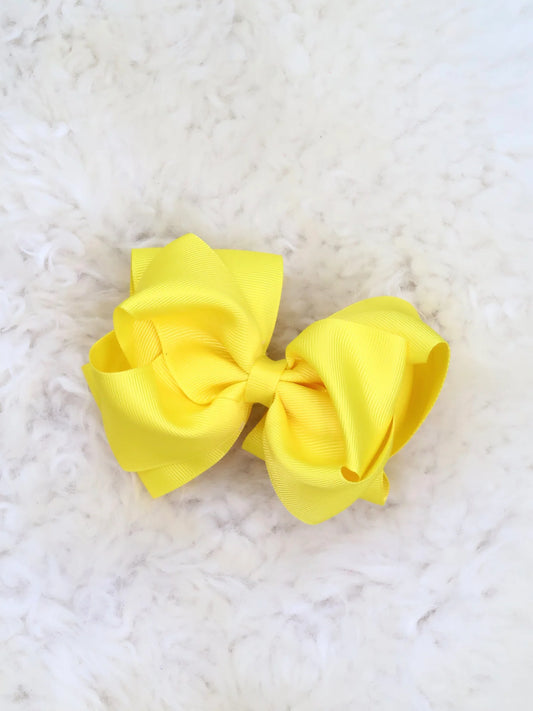 5 Inch Double Layer Bow - #53: Daffodil