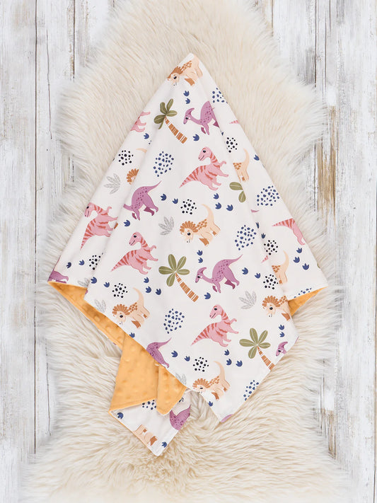 Dino Dude Minky Blanket