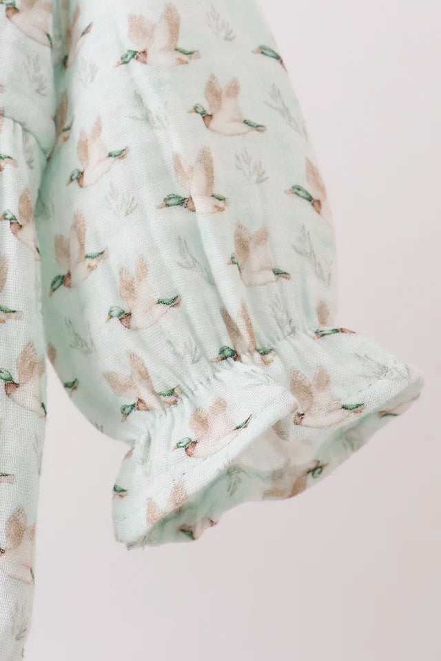 Duck Print Muslin Bubble