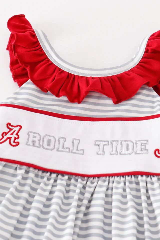 Grey and Maroon Roll Tide Girls Shirt and Pants Set