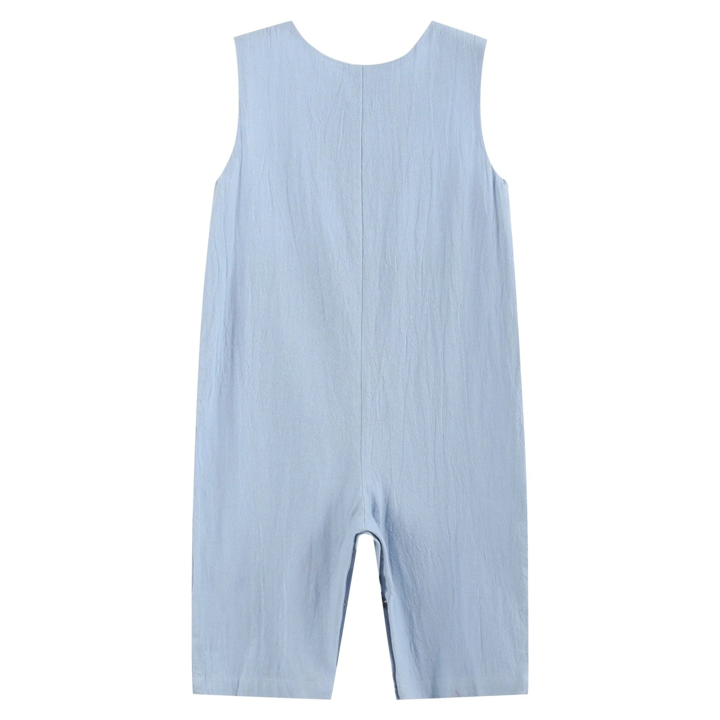 Light Blue Nativity Smocked Overalls