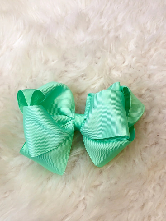 5 Inch Double Layer Bow - #21: Light Green