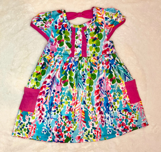 Lily Inspired Coral Girls Dress