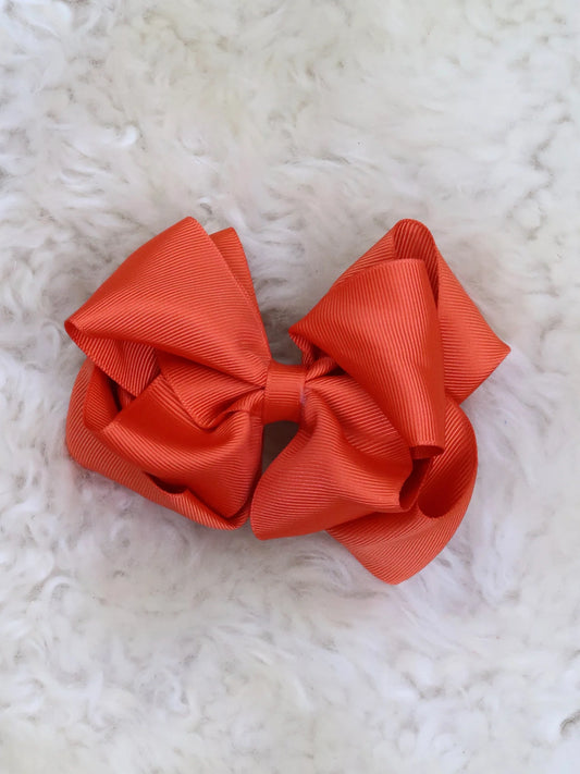 5 Inch Double Layer Bow - #50: Mandarin Orange