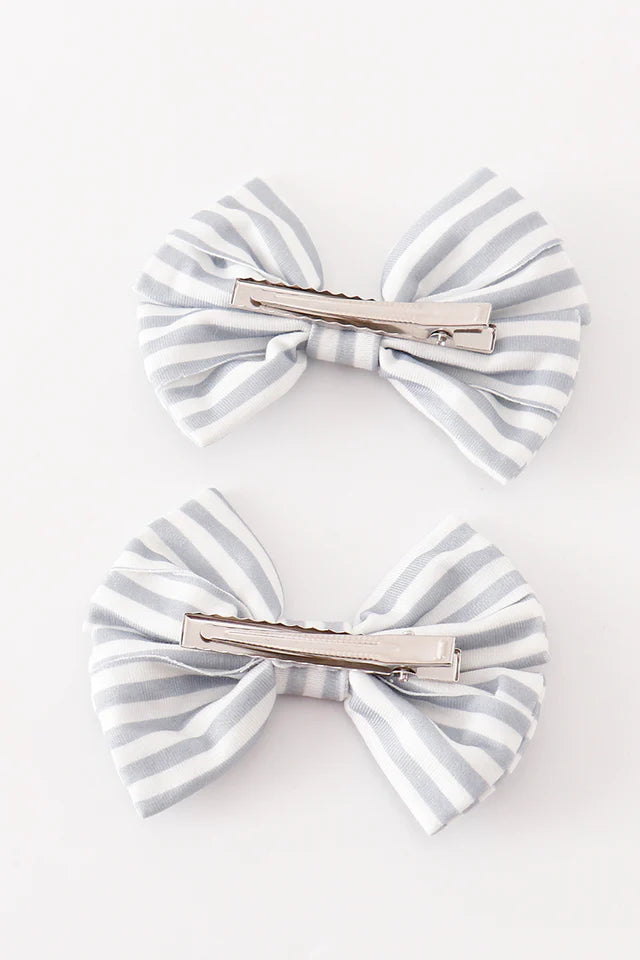 Maroon Roll Tide Embroidery Stripe Collection Hair Bow