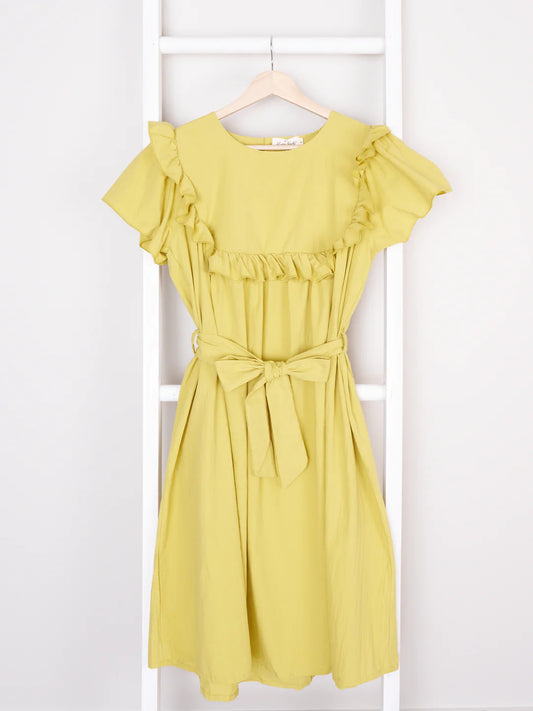 Mom & Me Green Ruffle Dress (Teen)