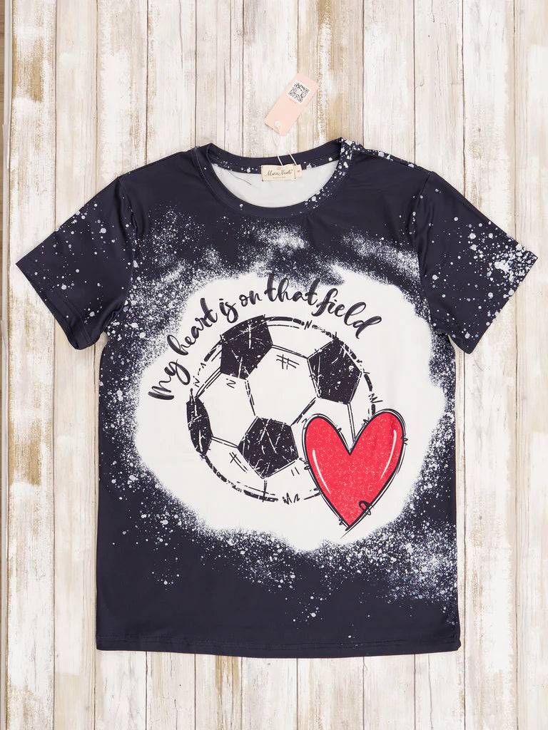 Mom And Me Black Soccer Love Shirt - Mom