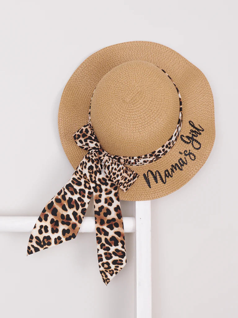 Mom and Me Woven Leopard Sun Hat (Girls)