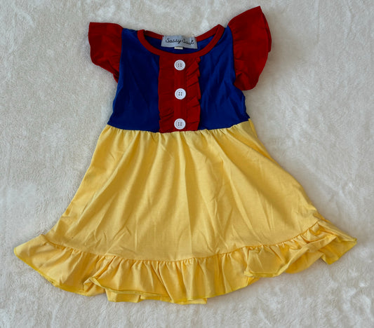 Mustard Ruffle Princess Dress