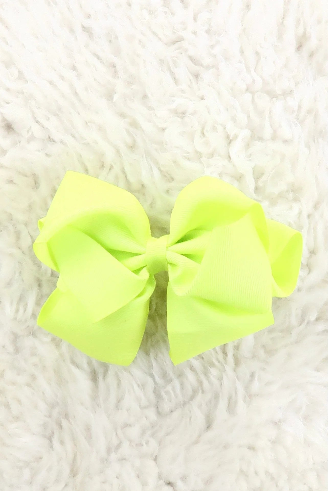 5 Inch Double Layer Bow - #7: Neon Yellow