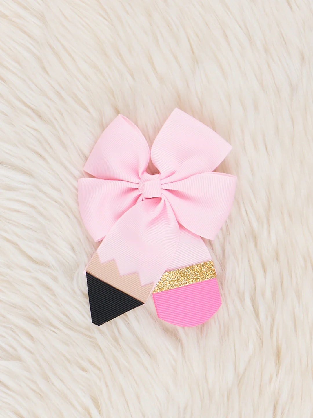 No. 2 Pencil Bow - Pink