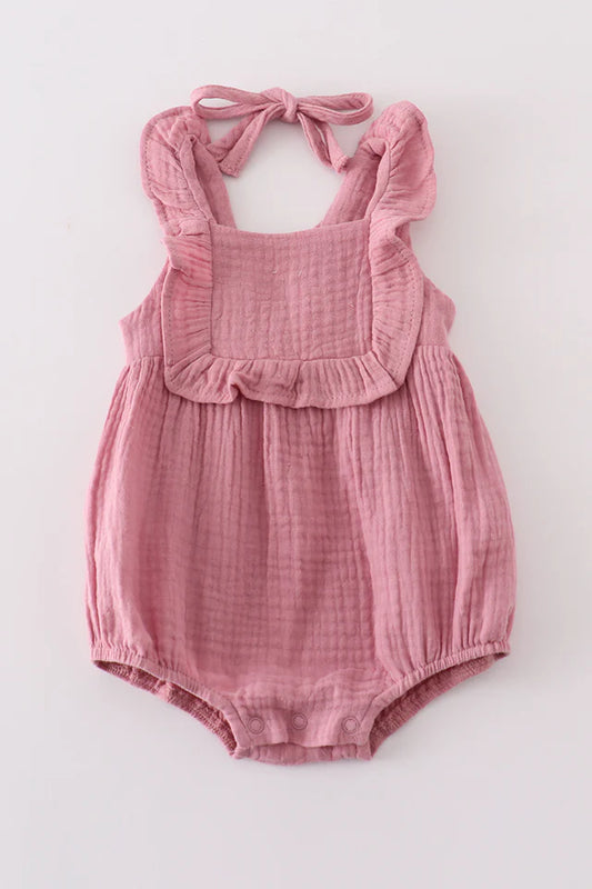 Pink Muslin Ruffle Bubble
