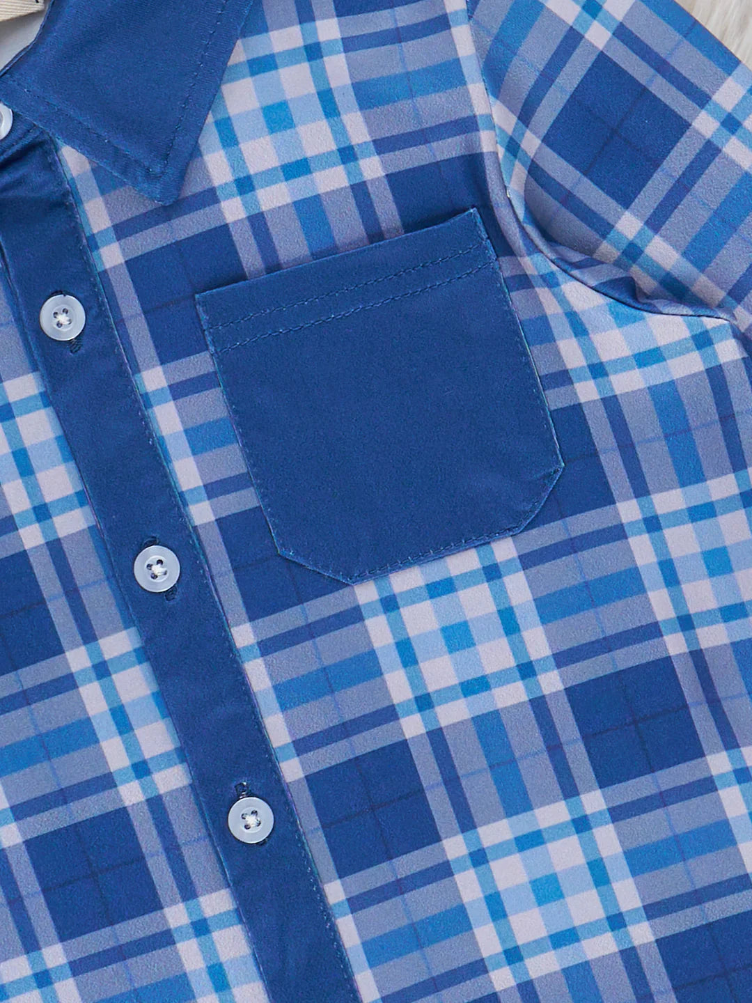 Pocket Button-Up Plaid - Blue