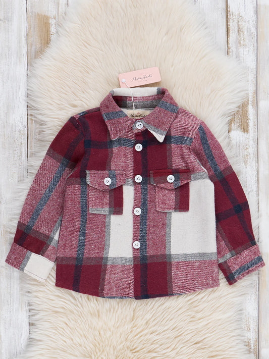 Pocket Flannel Button-Up Shirt
