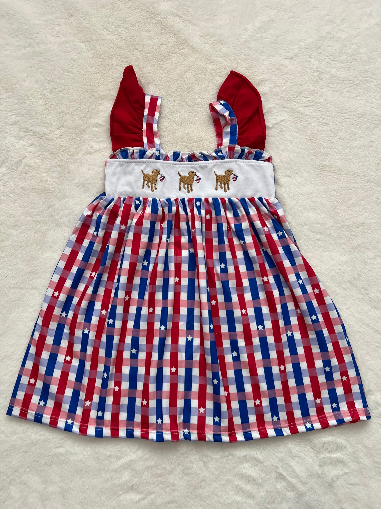 Puppy Patriotic Dress