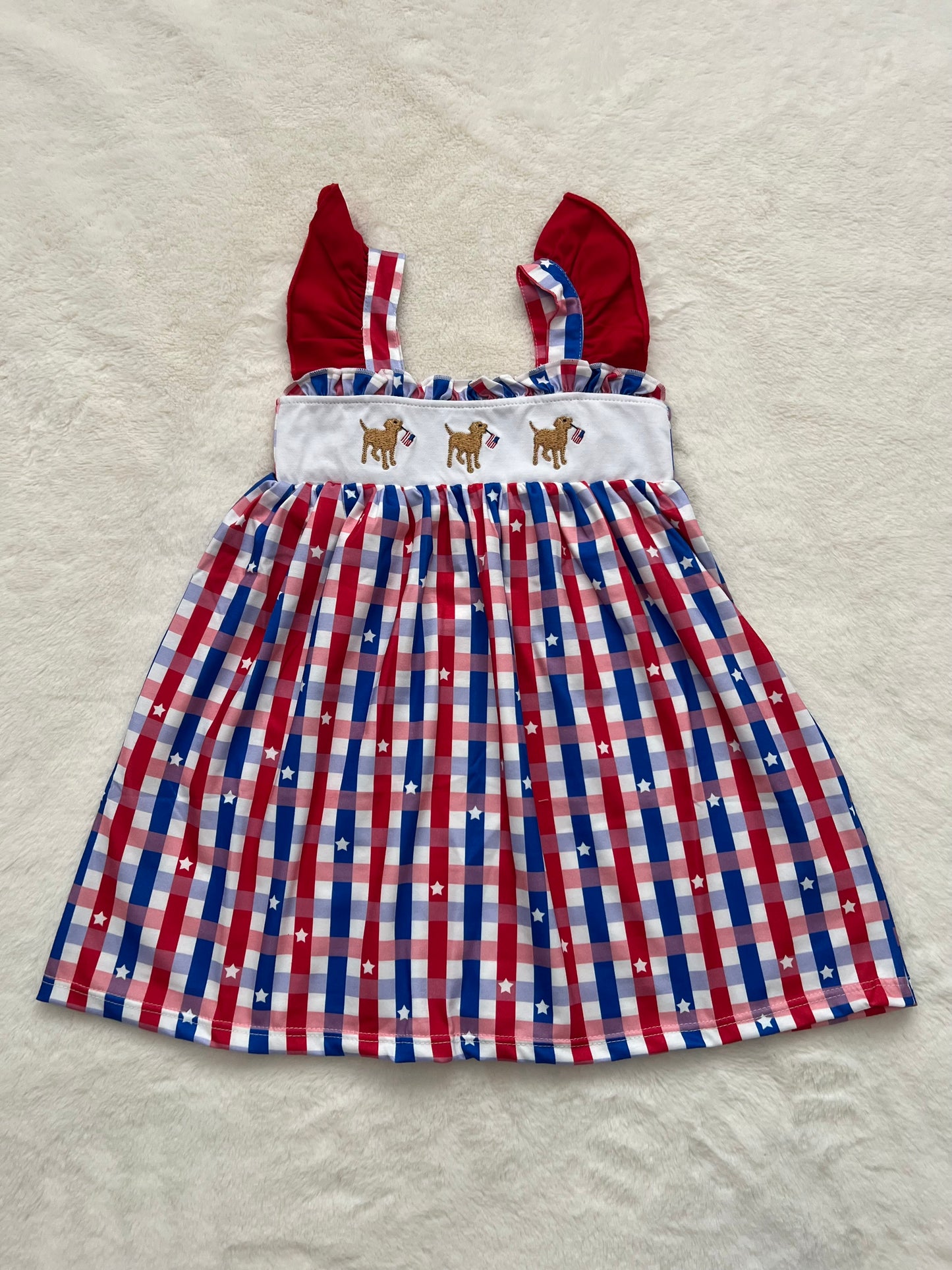 Puppy Patriotic Dress