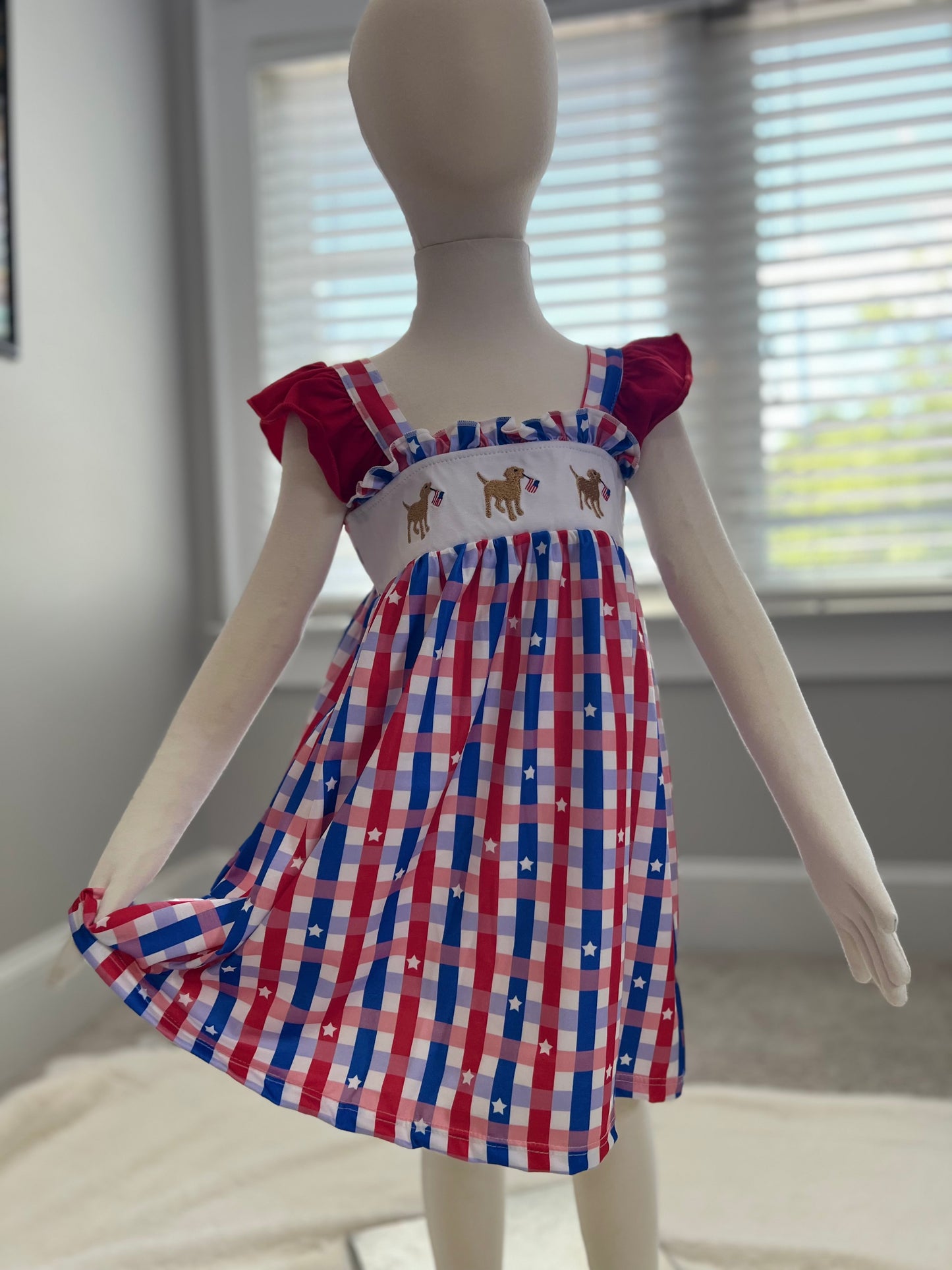 Puppy Patriotic Dress