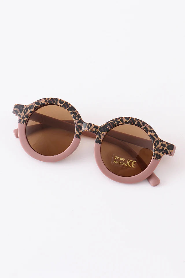Retro Round Sunglasses UV400 - Toddler and Kids - Mauve